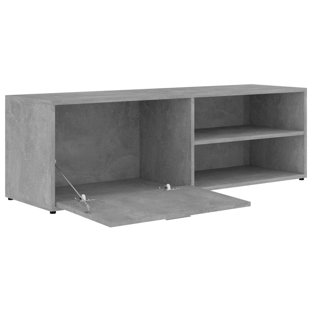 vidaXL Έπιπλο Τηλεόρασης Γκρι Σκυροδέματος 120x34x37 εκ. Επεξ. Ξύλο