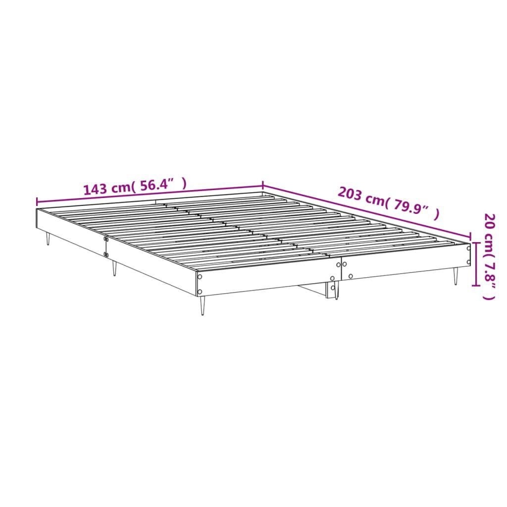vidaXL Πλαίσιο Κρεβατιού Χωρ. Στρώμα Sonoma Δρυς 140x200εκ. Επ. Ξύλο