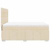 vidaXL &Kappa;&rho;&epsilon;&beta;ά&tau;&iota; Boxspring &mu;&epsilon; &Sigma;&tau;&rho;ώ&mu;&alpha; &Kappa;&rho;&epsilon;&mu; 140x190 &epsilon;&kappa;. &Upsilon;&phi;&alpha;&sigma;&mu;ά&tau;&iota;&nu;&omicron;