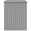 vidaXL Αποθήκη Κήπου Γκρι 205 x 129 x 183 εκ. από Γαλβανισμένο Ατσάλι