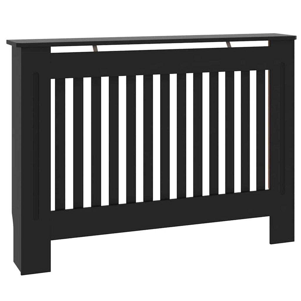 vidaXL Καπάκι Καλοριφέρ 2 pcs Μαύρο 112 x 19 x 81.5 cm