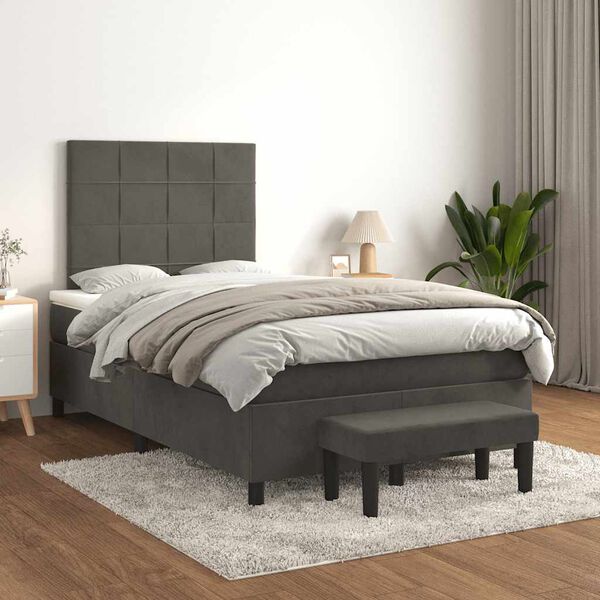 vidaXL &Kappa;&rho;&epsilon;&beta;ά&tau;&iota; Boxspring &mu;&epsilon; &Sigma;&tau;&rho;ώ&mu;&alpha; &Sigma;&kappa;&omicron;ύ&rho;&omicron; &Gamma;&kappa;&rho;&iota; 120x190 &epsilon;&kappa;. &Beta;&epsilon;&lambda;&omicron;ύ&delta;&iota;&nu;&omicron;