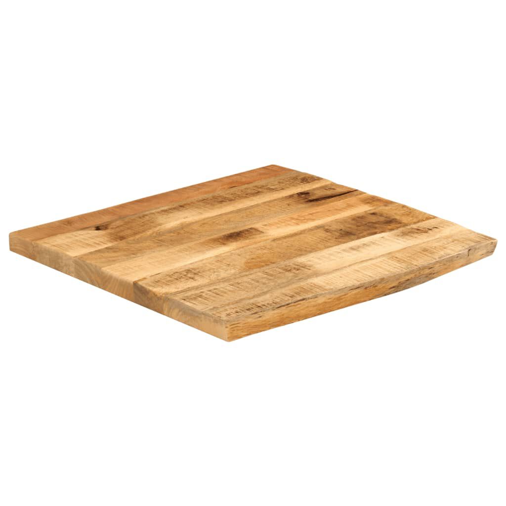 vidaXL Επιφάνεια Τραπεζιού 80x80x3,8 εκ. Live Edge Μασίφ Ξύλο Μάνγκο