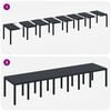 vidaXL Σέτ φαγητού για κήπο 15 pcs Καφέ Rattan Polt