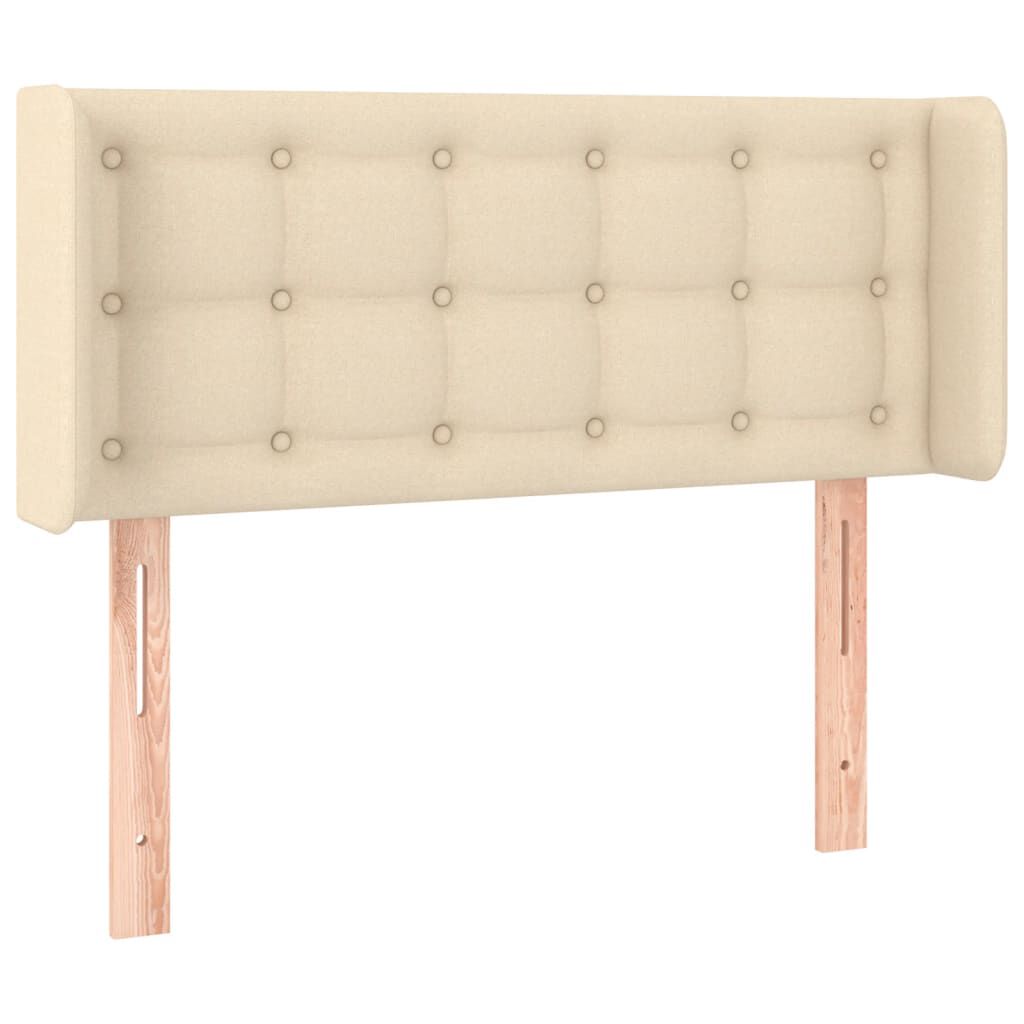 vidaXL Κεφαλάρι με Πτερύγια Κρεμ 83x16x78/88 εκ. Υφασμάτινο