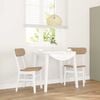 vidaXL Καρέκλες τραπεζαρίας με μαξιλάρια 2 τεμάχια Λευκό μασίφ ξύλο