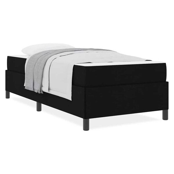 vidaXL Κρεβάτι με ελατήρια Μαύρο και Μαύρο 80 x 200 cm