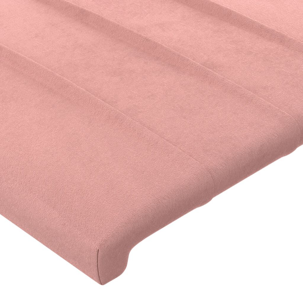 vidaXL Κεφαλάρι με Πτερύγια Ροζ 163x23x118/128 εκ. Βελούδινο