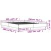vidaXL Πλαίσιο Κρεβατιού με LED Sonoma Δρυς 135x190 εκ.