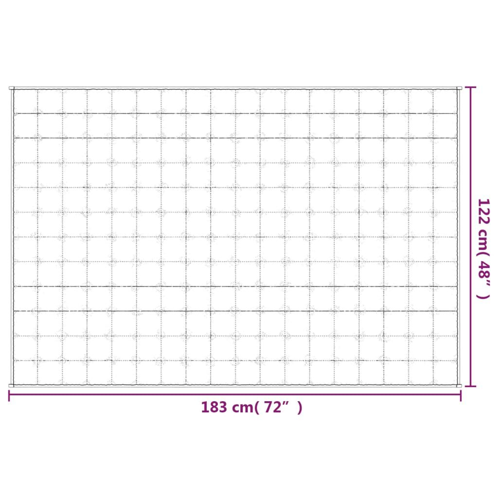 vidaXL Κουβέρτα Βαρύτητας Γκρι 122 x 183 εκ. 9 κ. Υφασμάτινη