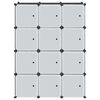 vidaXL Οργανωτής κύβων αποθήκευσης με 12 κύβους ράβδους ανάρτησης PP