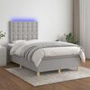 vidaXL &Kappa;&rho;&epsilon;&beta;ά&tau;&iota; Boxspring &mu;&epsilon; &Sigma;&tau;&rho;ώ&mu;&alpha; & LED &Alpha;&nu;.&Gamma;&kappa;&rho;&iota; 120x190&epsilon;&kappa;. &Upsilon;&phi;&alpha;&sigma;&mu;ά&tau;&iota;&nu;&omicron;