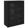 vidaXL Highboard &Mu;&alpha;ύ&rho;&eta; &Omicron;&xi;&upsilon;ά 69,5 x 34 x 180 &epsilon;&kappa;. &Epsilon;&pi;&epsilon;&xi;&epsilon;&rho;&gamma;&alpha;&sigma;&mu;έ&nu;&omicron; &xi;ύ&lambda;&omicron;