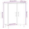 vidaXL Ντουλάπι τεχνίτης Δρυς 69,5 x 34 x 90 εκ. Επεξεργασμένο Ξύλο