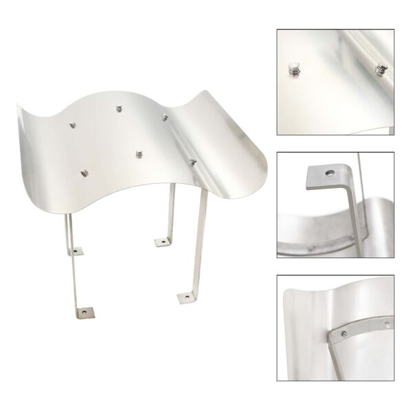 vidaXL Καπέλο Καμινάδας από Ανοξείδωτο Ατσάλι 60 x 80 x 39 εκ.