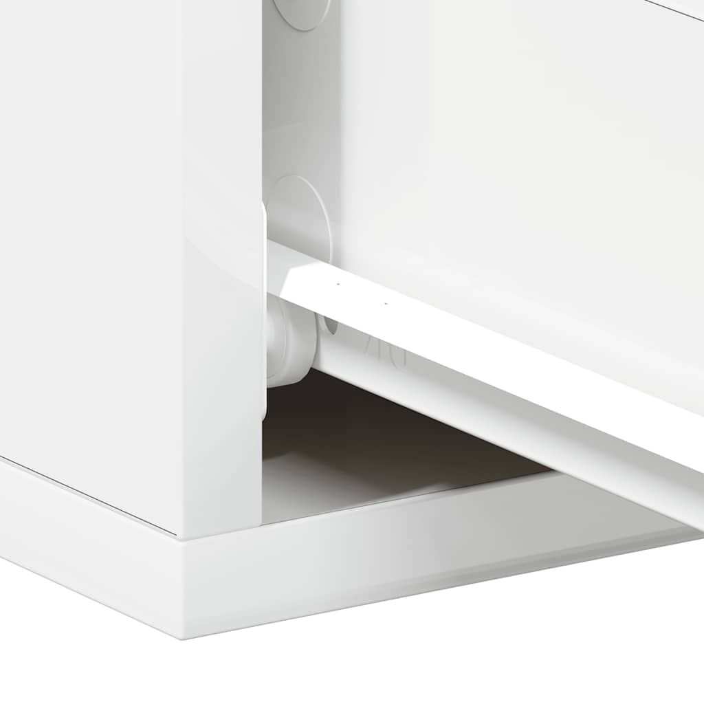 vidaXL Κομοδίνο Κρεμαστό Γυαλιστερό Λευκό 40x30x15 εκ. από Επεξ. Ξύλο