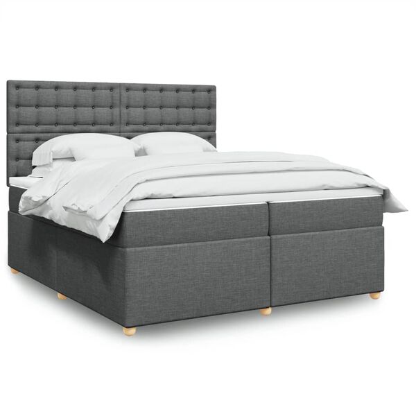 vidaXL &Kappa;&rho;&epsilon;&beta;ά&tau;&iota; Boxspring &mu;&epsilon; &Sigma;&tau;&rho;ώ&mu;&alpha; &Sigma;&kappa;&omicron;ύ&rho;&omicron; &Gamma;&kappa;&rho;&iota; 200x200 &epsilon;&kappa;. &Upsilon;&phi;&alpha;&sigma;&mu;ά&tau;&iota;&nu;&omicron;