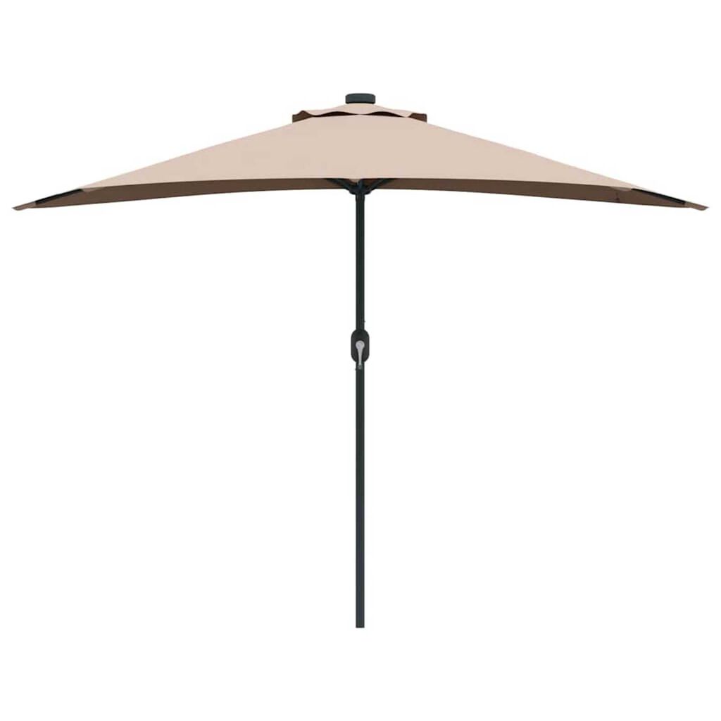 vidaXL Ομπρέλα Κήπου Taupe 294 x 150 x 224 εκ ύφασμα