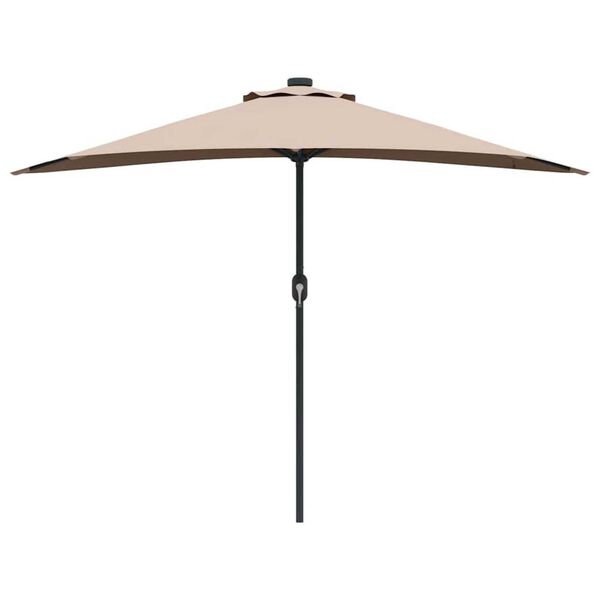 vidaXL Ομπρέλα Κήπου Taupe 294 x 150 x 224 εκ ύφασμα