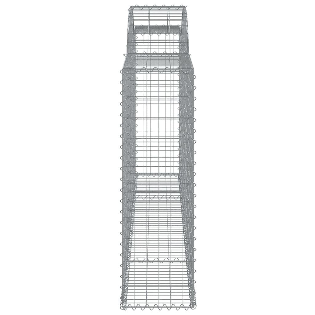 vidaXL Συρματοκιβώτια Τοξωτά 11 τεμ. 300x30x100/120 εκ. Γαλβαν. Ατσάλι