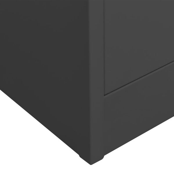 vidaXL Ντουλάπα Γραφείου Ανθρακί 90 x 40 x 180 εκ. Ατσάλινη