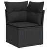 vidaXL Σετ Καναπέ Κήπου με μαξιλάρι 11 pcs Μαύρο 100 x 100 x 71 cm