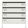 vidaXL Ντουλάπι Λευκό 68x39x73,5 εκ. από Χάλυβα Ψυχρής Έλασης