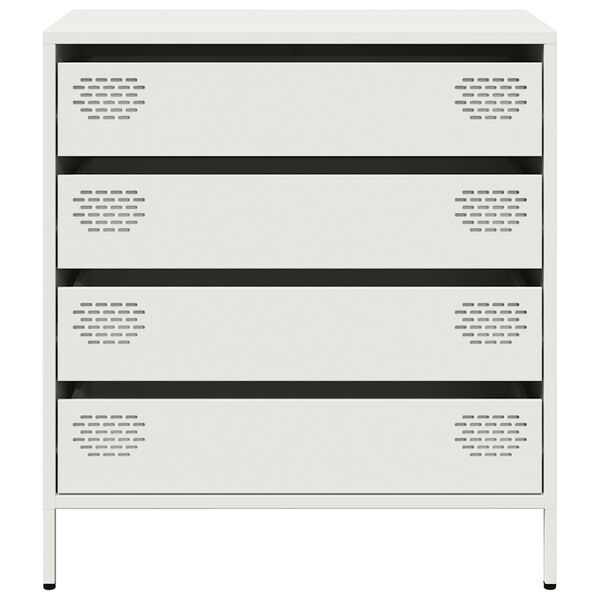 vidaXL Ντουλάπι Λευκό 68x39x73,5 εκ. από Χάλυβα Ψυχρής Έλασης