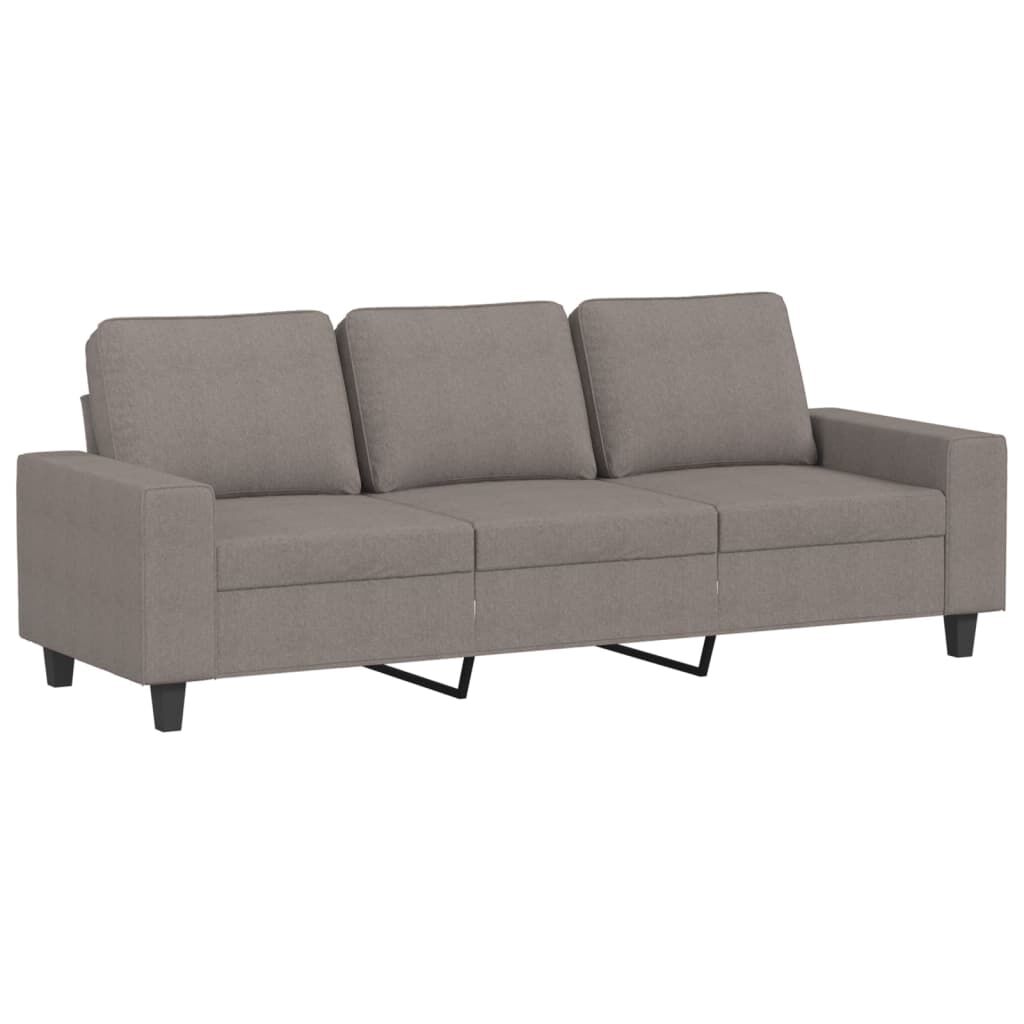 vidaXL Καναπές Τριθέσιος Taupe 180 εκ. Υφασμάτινος