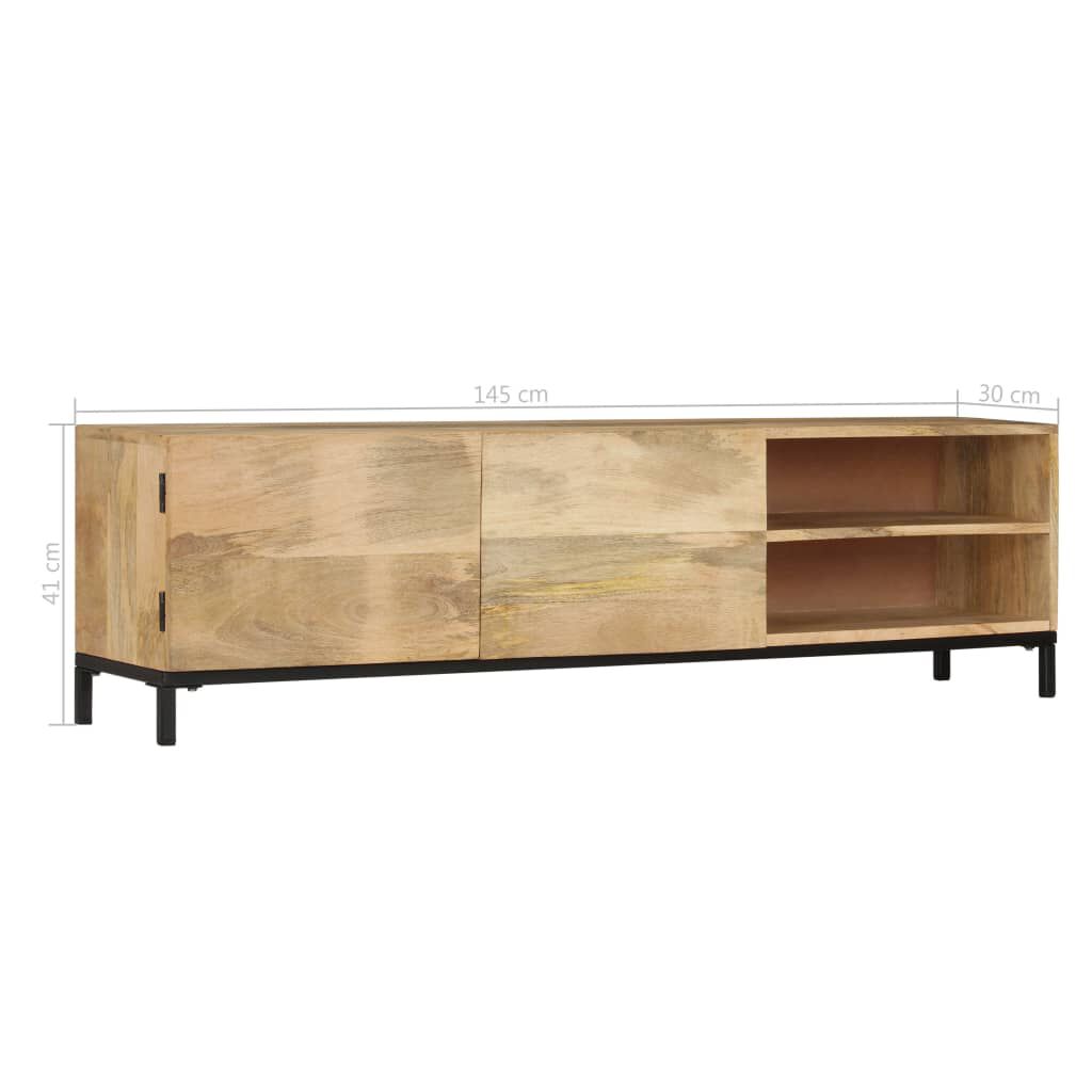 vidaXL Έπιπλο Τηλεόρασης 145 x 30 x 41 εκ. από Μασίφ Ξύλο Μάνγκο