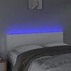 vidaXL Κεφαλάρι Κρεβατιού LED Λευκό 144x5x78/88 εκ. Συνθετ. Δέρμα