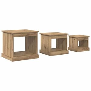 vidaXL &Tau;&rho;&alpha;&pi;&epsilon;&zeta;ά&kappa;&iota; &sigma;&alpha;&lambda;&omicron;&nu;&iota;&omicron;ύ 3 pcs Artisan Oak &Epsilon;&pi;&epsilon;&xi;&epsilon;&rho;&gamma;&alpha;&sigma;&mu;έ&nu;&omicron; &xi;ύ&lambda;&omicron;