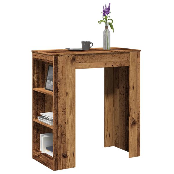 vidaXL Τραπέζι Μπαρ με Ράγες 95x47x103,5 εκ. Επεξεργ. Ξύλο