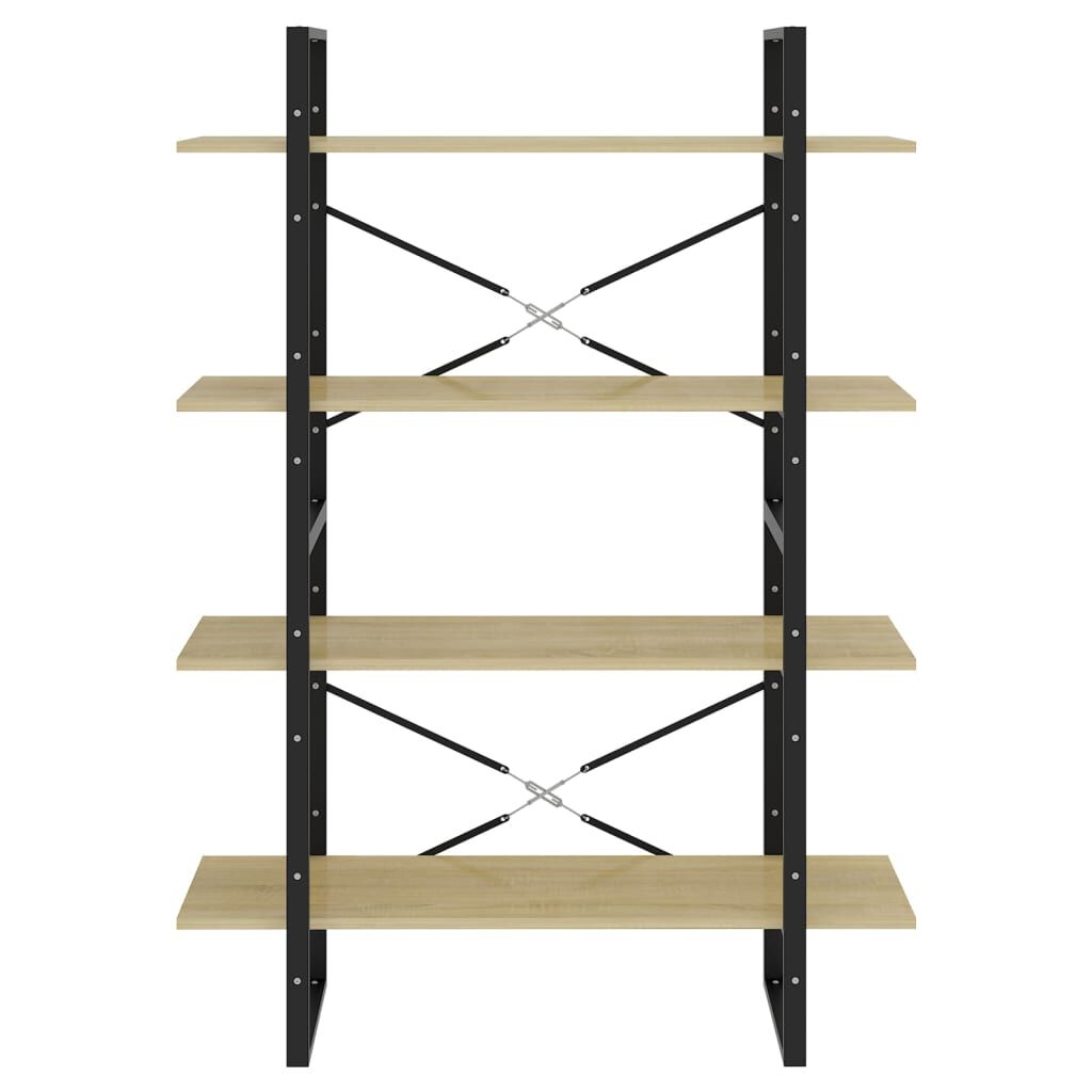 vidaXL Βιβλιοθήκη με 4 Ράφια Sonoma Δρυς 100x30x140 εκ από Επεξ. Ξύλο