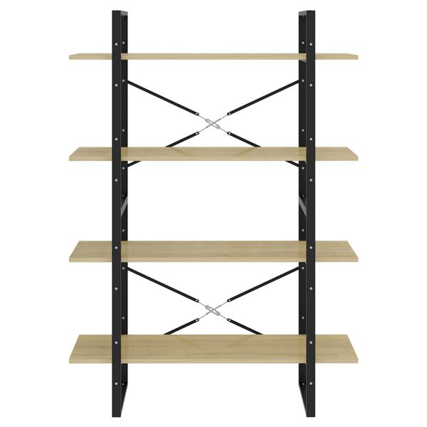 vidaXL Βιβλιοθήκη με 4 Ράφια Sonoma Δρυς 100x30x140 εκ από Επεξ. Ξύλο