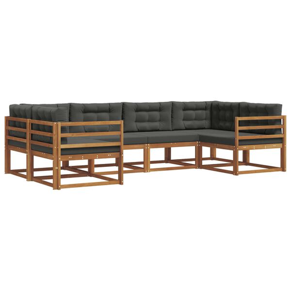 vidaXL &Sigma;&epsilon;&iota;&rho;ά &Kappa;&alpha;&nu;&alpha;&pi;έ &Epsilon;&xi;&omega;&tau;&epsilon;&rho;&iota;&kappa;&omicron;ύ &mu;&epsilon; &mu;&alpha;&xi;&iota;&lambda;ά&rho;&iota; 6 pcs &Phi;&upsilon;&sigma;&iota;&kappa;ό &kappa;&alpha;&iota; &Alpha;&nu;&theta;&rho;&alpha;&kappa;ί