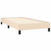 vidaXL Πλαίσιο κρεβατιού χωρίς στρώμα Κρέμα 80x200 cm Ύφασμα