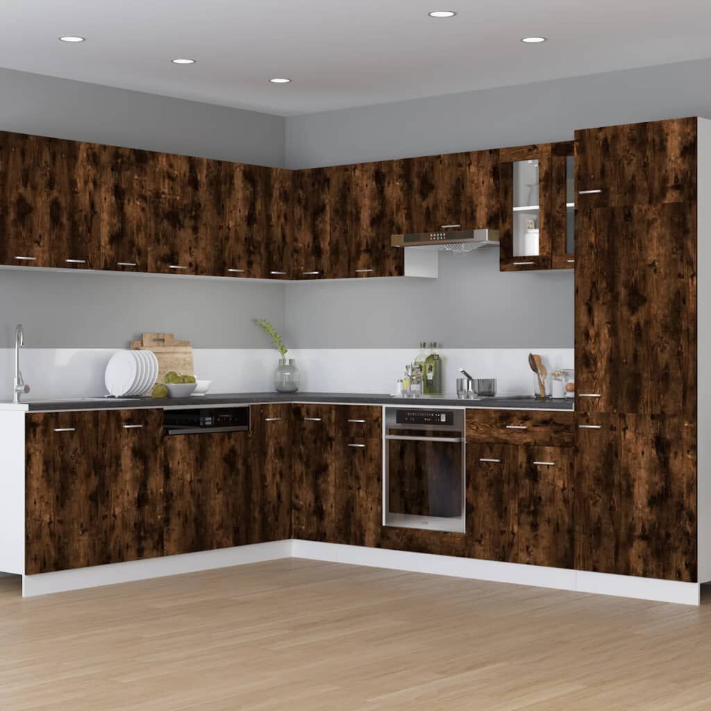 vidaXL Ντουλάπι Φούρνου Lyon Καπνιστή Δρυς 60x46x81,5 εκ