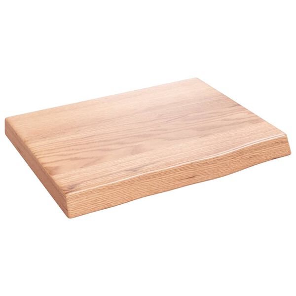 vidaXL Ράφι Τοίχου Ανοιχτό Καφέ 40x30x(2-4)εκ. Επεξ. Μασίφ Ξύλο Δρυός