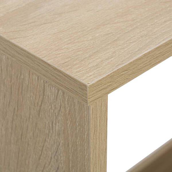 vidaXL Τραπέζι Μπαρ με 2 Επιφάνειες Χρώμα Δρυός 130 x 40 x 120 εκ.
