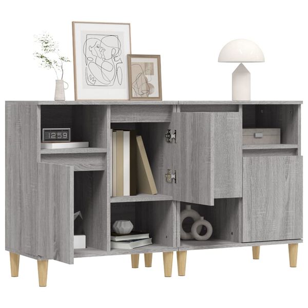vidaXL Ντουλάπι 2 τεμ. Γκρι Sonoma 60x35x70 εκ. από Επεξεργασμένο Ξύλο