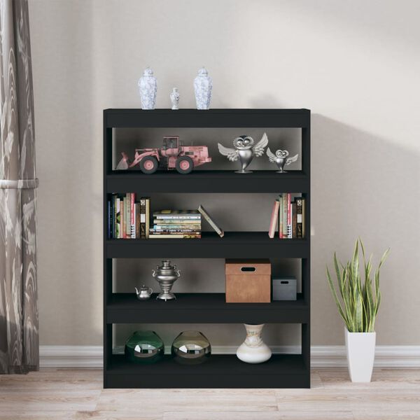 vidaXL Βιβλιοθήκη/Διαχωριστικό Χώρου Μαύρο 100x30x135 εκ.