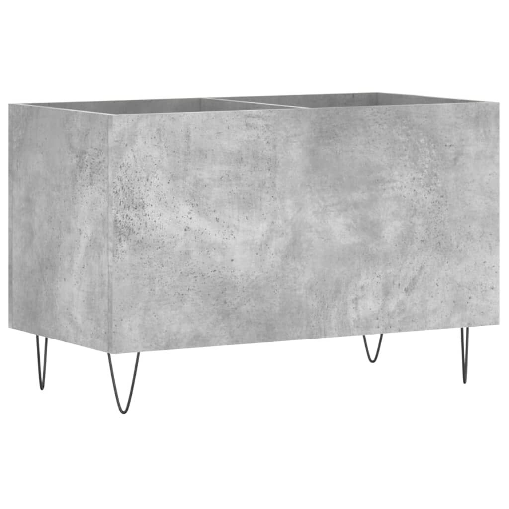 vidaXL Δισκοθήκη Γκρι Σκυροδέματος 74,5x38x48 εκ. Επεξεργασμένο Ξύλο