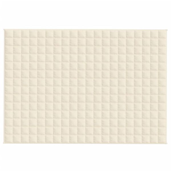 vidaXL Κουβέρτα Βαρύτητας Ανοιχτό Κρεμ 140 x 200 εκ. 10 κ. Υφασμάτινη