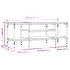 vidaXL Έπιπλο Τηλεόρασης Μαύρο 121 x 35 x 45 εκ. Επεξεργ. Ξύλο/Σίδερο