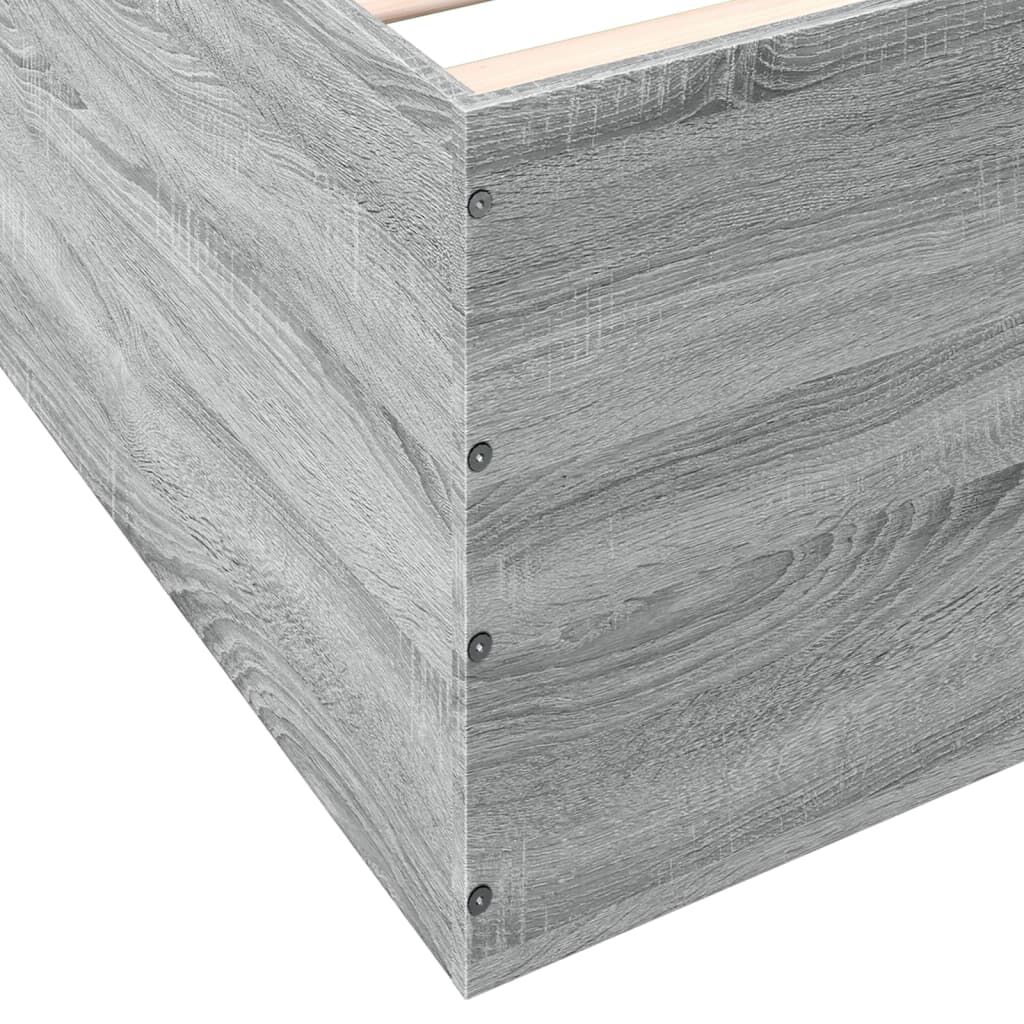 vidaXL Πλαίσιο Κρεβατιού Γκρι Sonoma 120x200 εκ. Επεξεργασμένο Ξύλο