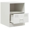 vidaXL Κομοδίνο Λευκό 34,5 x 39 x 44 εκ. από Χάλυβα
