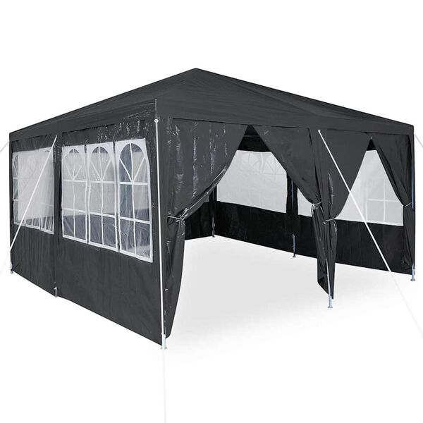 vidaXL Σκηνή Πάρτυ Γκρι και Λευκό 400 x 400 x 266 εκ
