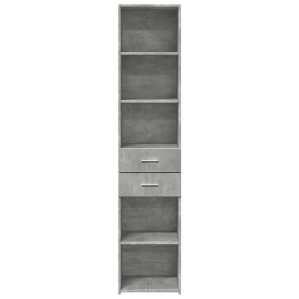 vidaXL Ντουλάπι Γκρι Σκυροδέματος 40x42,5x185 εκ. Επεξεργασμένο Ξύλο