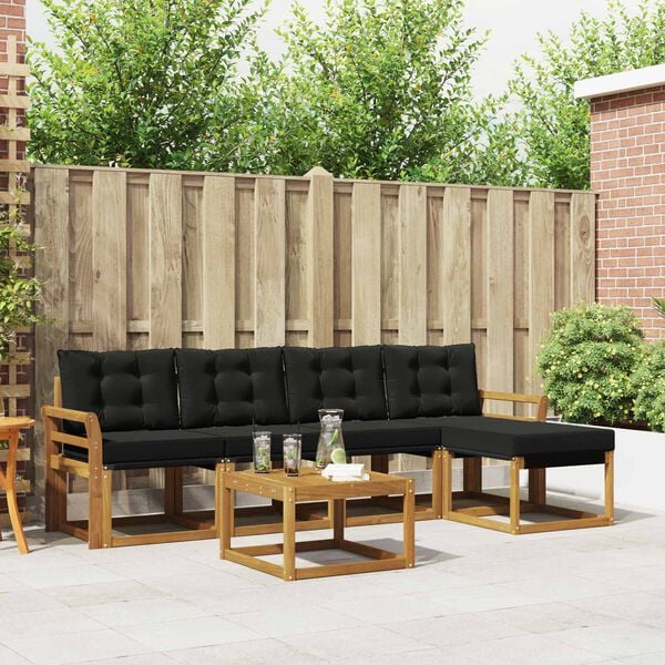 vidaXL &Sigma;&epsilon;&iota;&rho;ά &Kappa;&alpha;&nu;&alpha;&pi;έ &Epsilon;&xi;&omega;&tau;&epsilon;&rho;&iota;&kappa;&omicron;ύ &mu;&epsilon; &mu;&alpha;&xi;&iota;&lambda;ά&rho;&iota; 6 pcs &Phi;&upsilon;&sigma;&iota;&kappa;ό &kappa;&alpha;&iota; &Mu;&alpha;ύ&rho;&omicron;